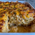 Cheesy French Onion Potato Bake
