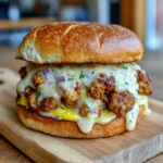 Chicken Alfredo Sloppy Joes