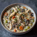 Mushroom Chicken and Wild Rice Soup