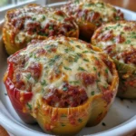 Creamy Keto Low Carb Stuffed Bell Peppers