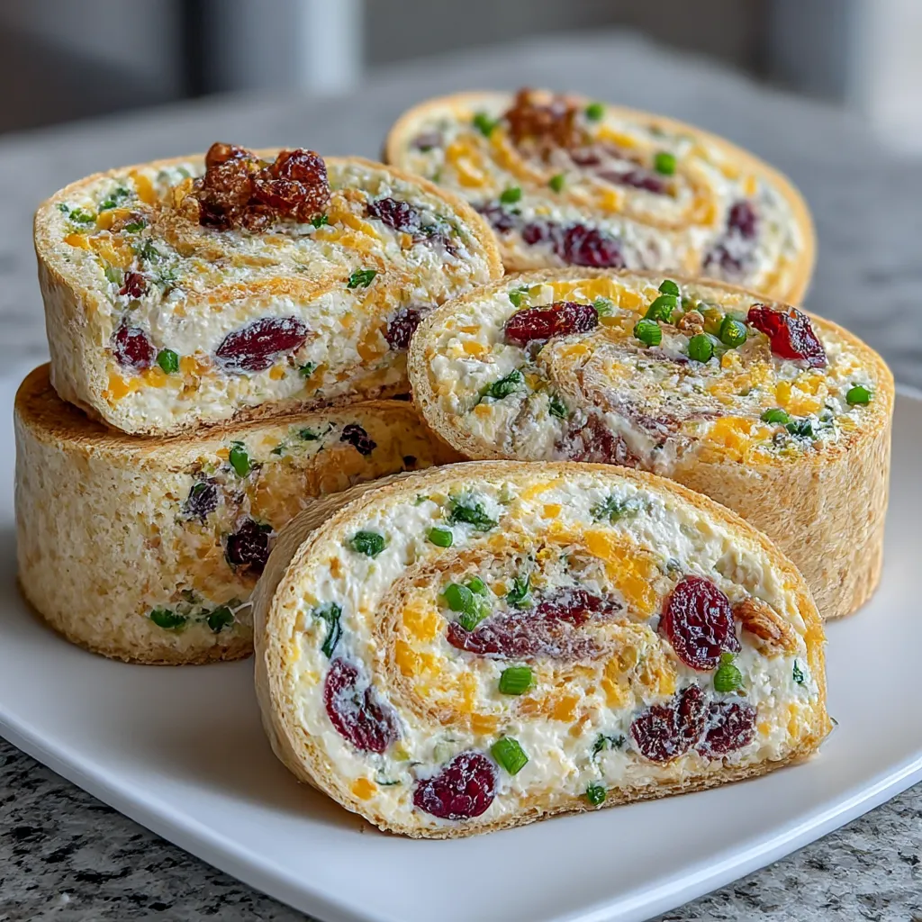 Delicious Christmas Cranberry Pinwheels