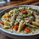 Easy Crockpot Creamy Chicken Noodle Soup