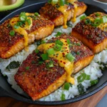 Easy Spicy Salmon Sushi Bake