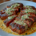 Garlic Butter Steak with Parmesan Cream Sauce