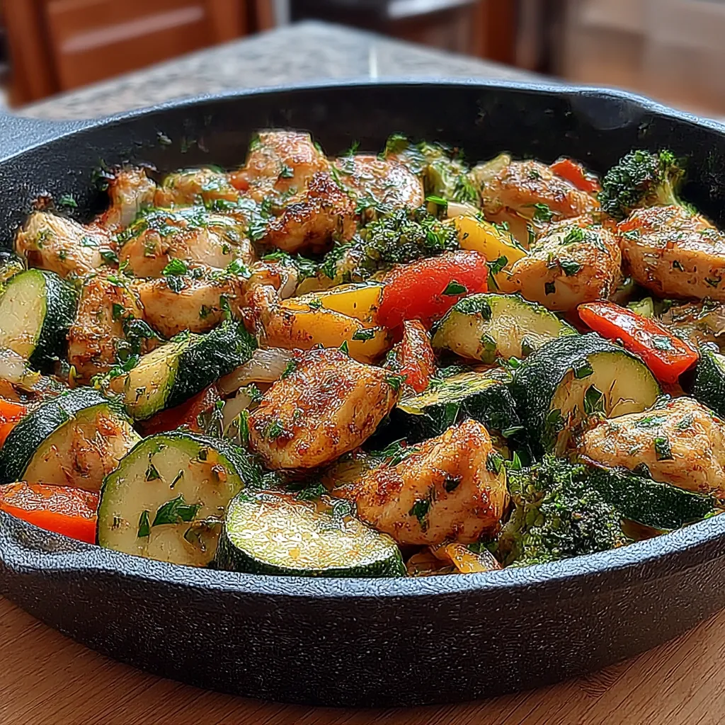Healthy Chicken and Vegetables Skillet
