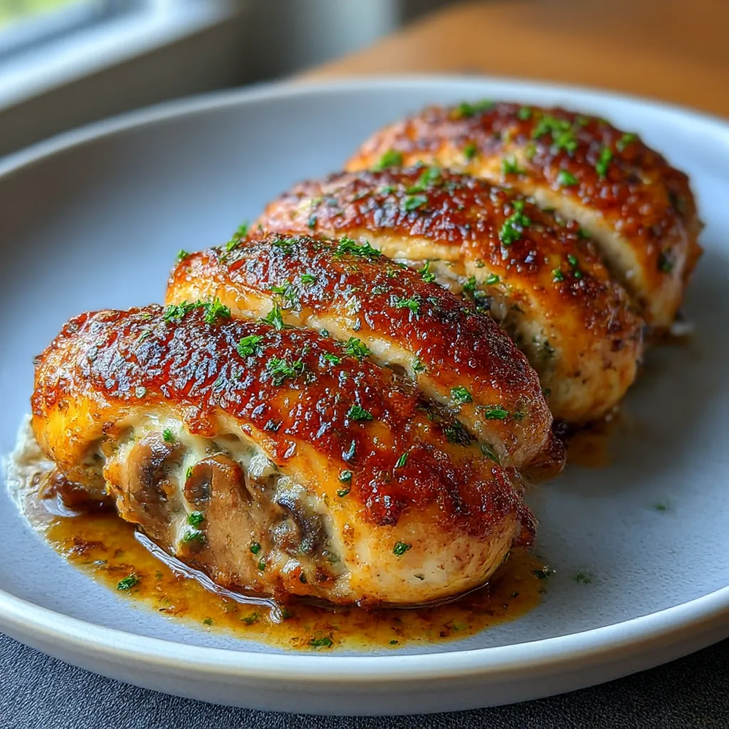 Healthy Mushroom Stuffed Chicken Breast