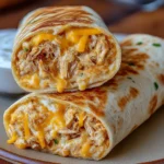Low Carb Cheesy Garlic Chicken Wraps