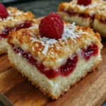 Raspberry Coconut Squares