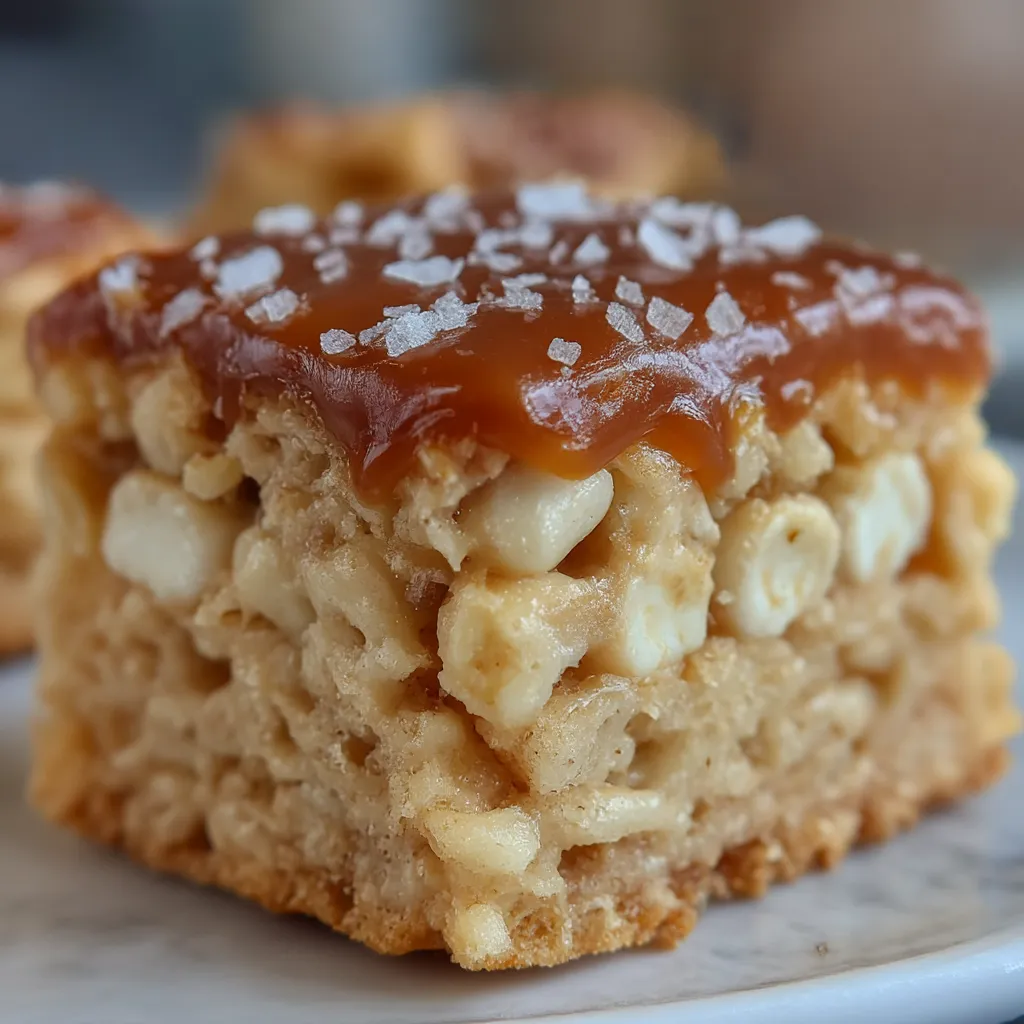 Salted Caramel Rice Krispie Treats