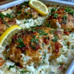Dump-and-Bake Chicken Tzatziki with Rice
