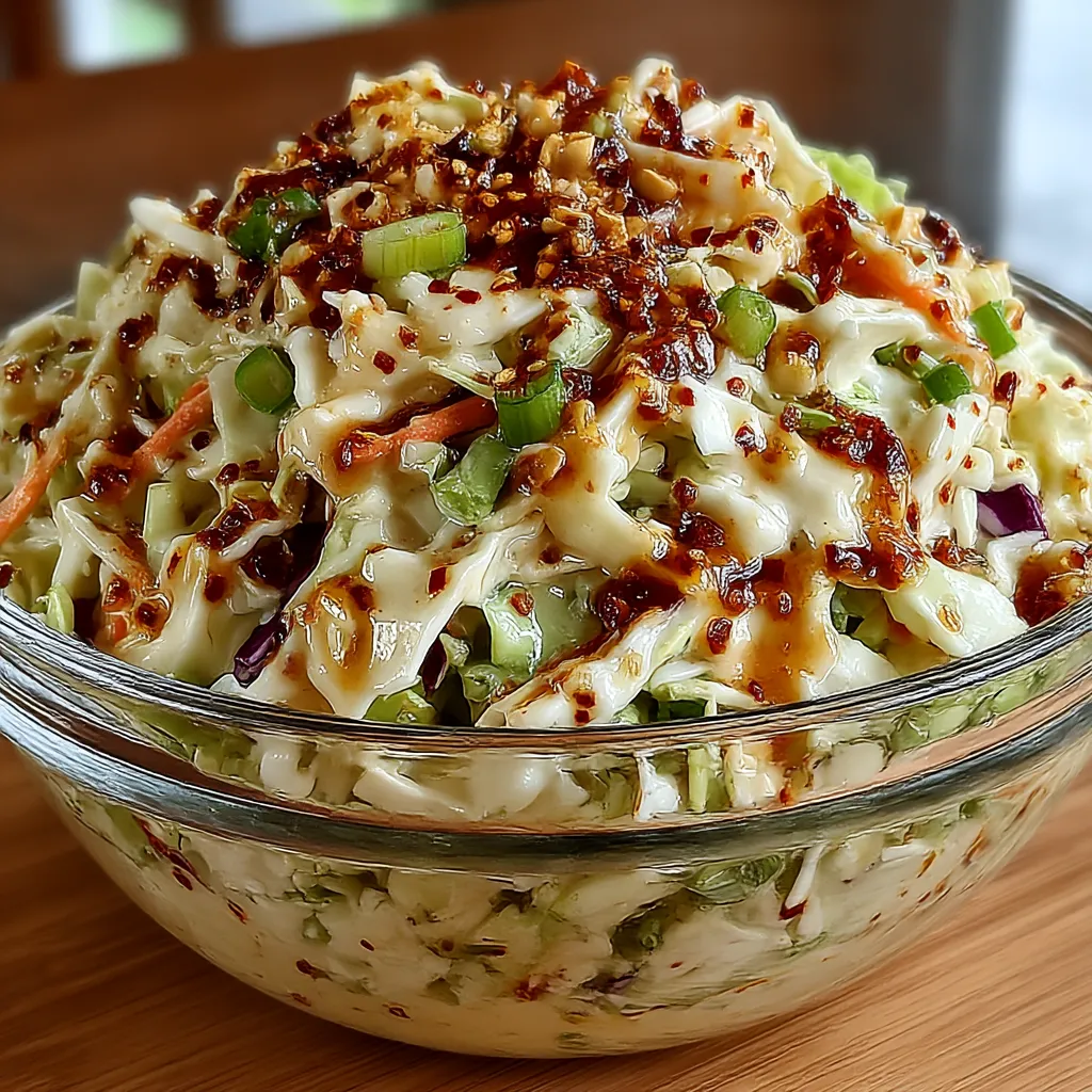 Super Viral Sweet and Spicy Coleslaw