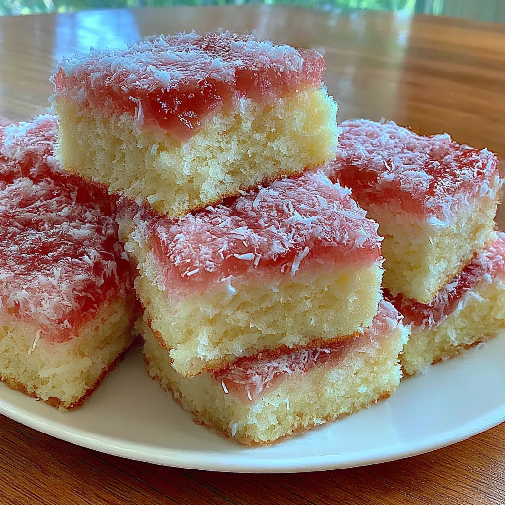 Australian Pink Jelly Coconut Cakes