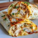 Cheesy Garlic Chicken Wraps