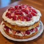 Moist Strawberry Shortcake Cake