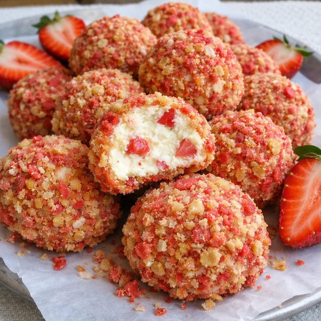 Strawberry Cheesecake Crunch Bites