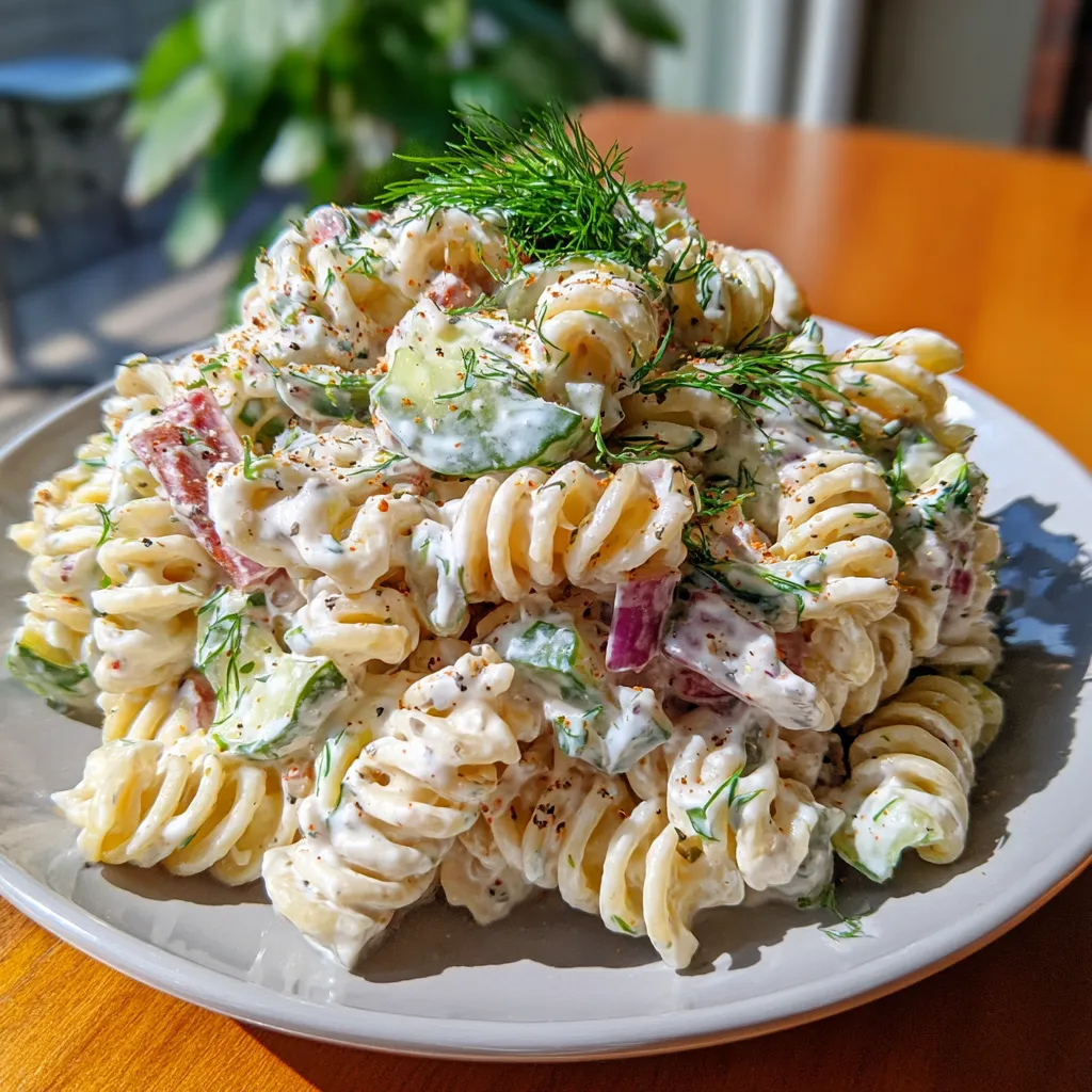 Dill Pickle Pasta Salad