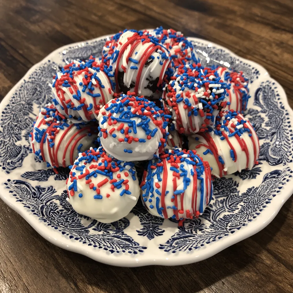 Patriotic Oreo Balls Recipe