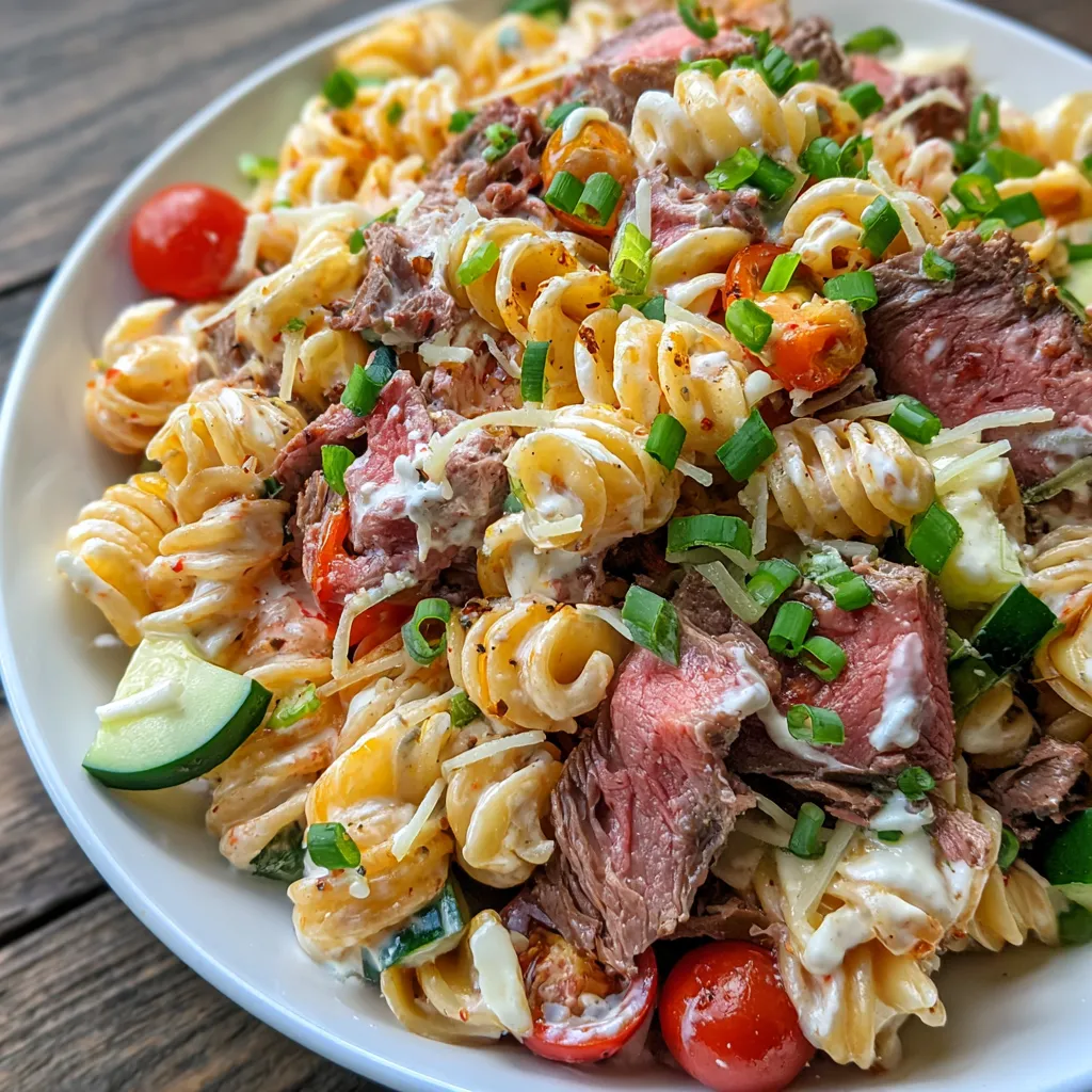Smoked Beef Ranch Pasta Salad