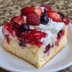 Summer Berry Poke Cake