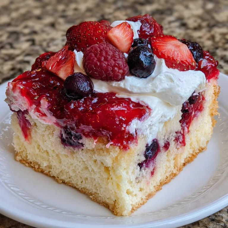 Summer Berry Poke Cake 1