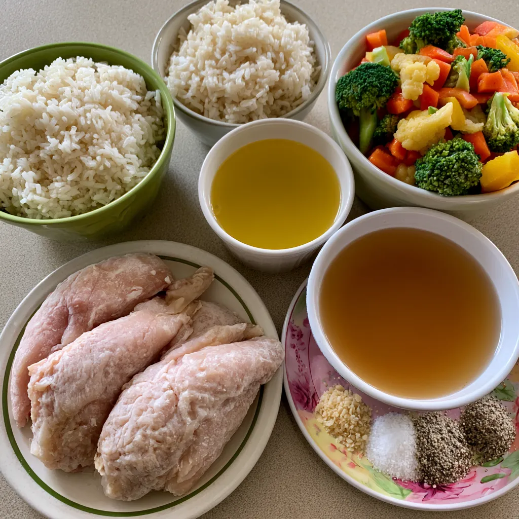 Baked Chicken with Rice and Vegetables