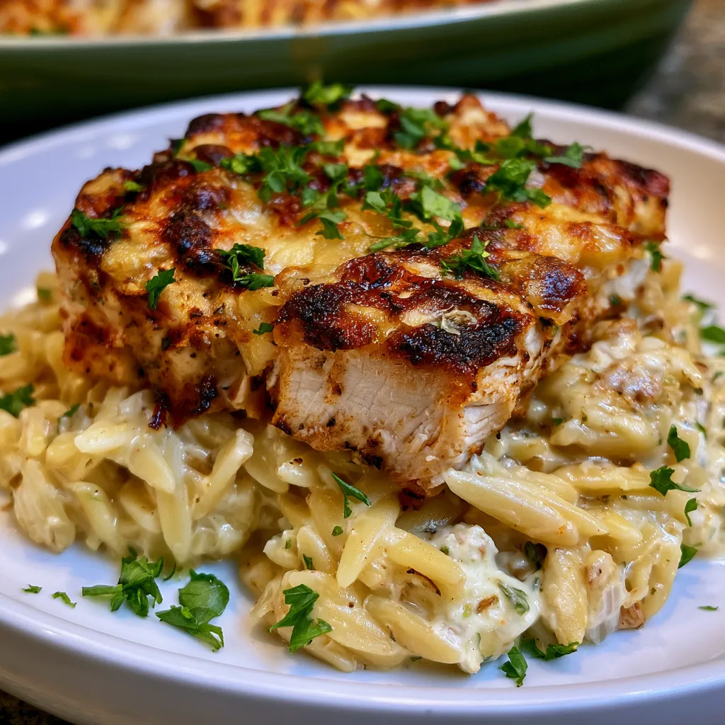 Cajun Chicken Alfredo Orzo