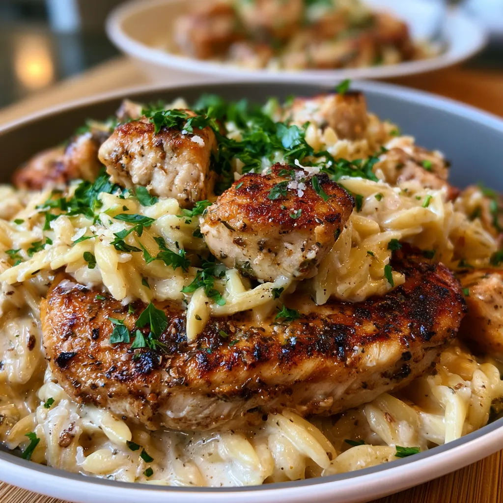 Cajun Chicken Alfredo Orzo