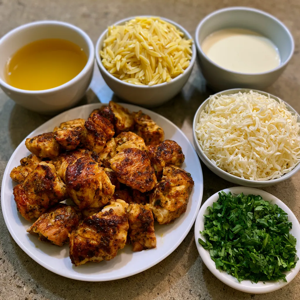 Cajun Chicken Alfredo Orzo