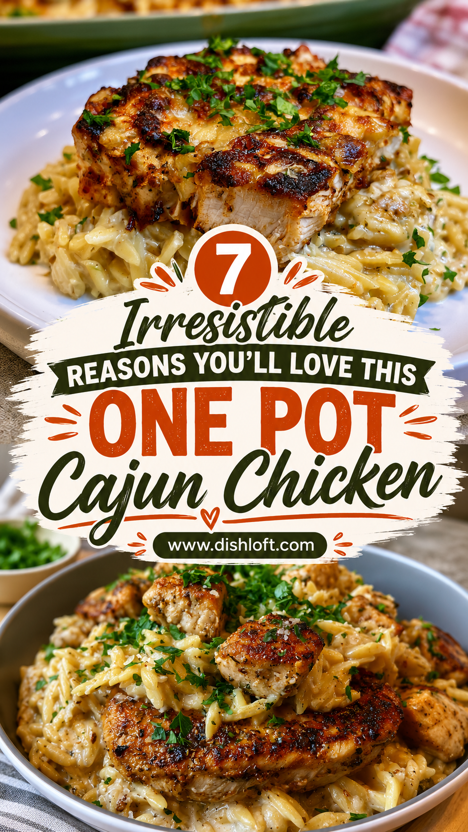 Cajun Chicken Alfredo Orzo
