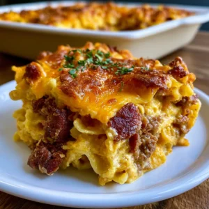 Cheddar Beef Noodle Bake