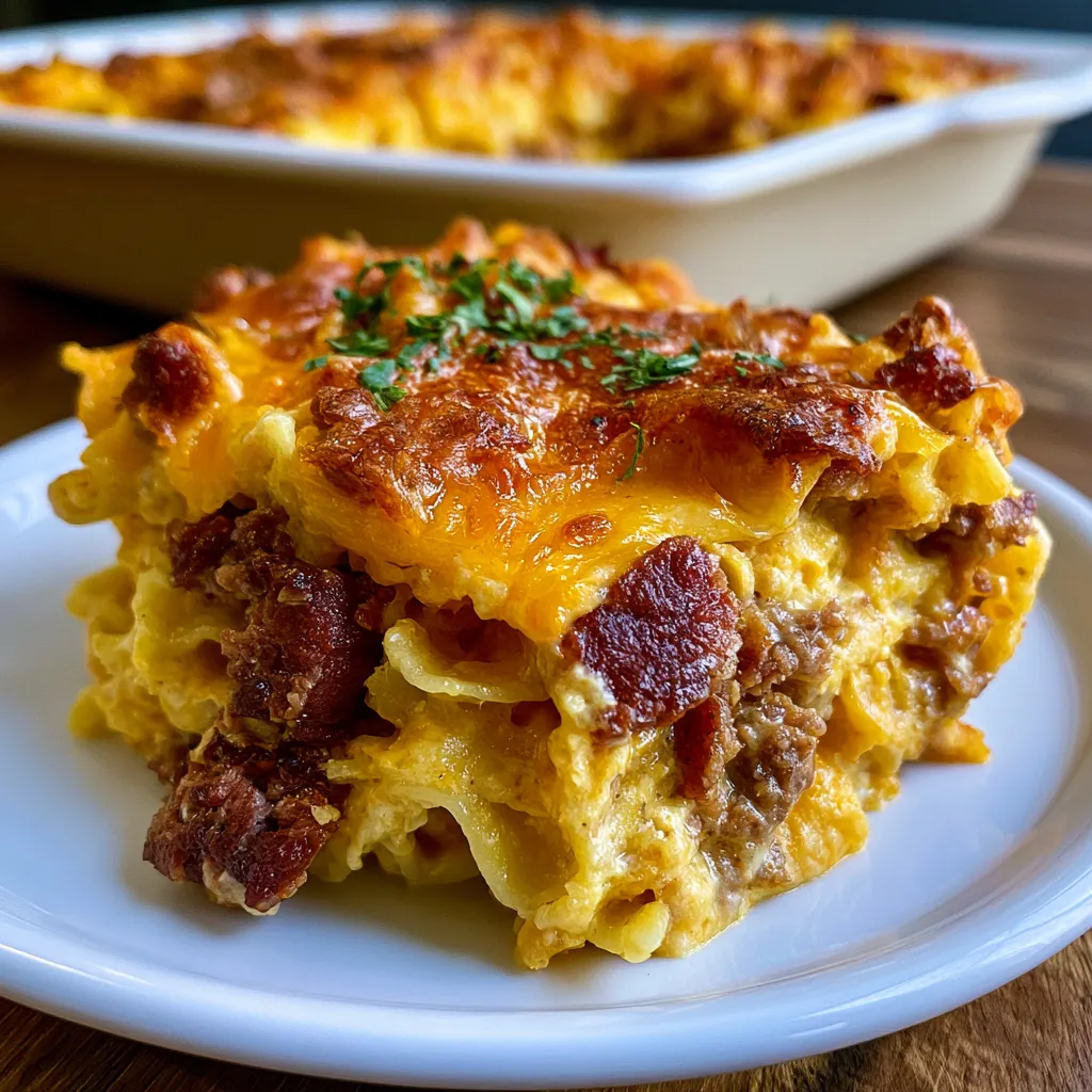 Cheddar Beef Noodle Bake