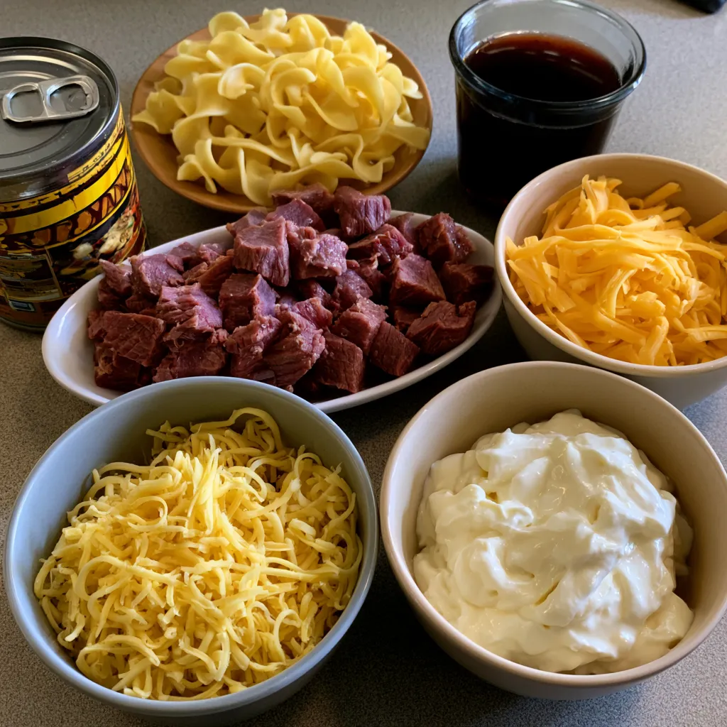 Cheddar Beef Noodle Bake