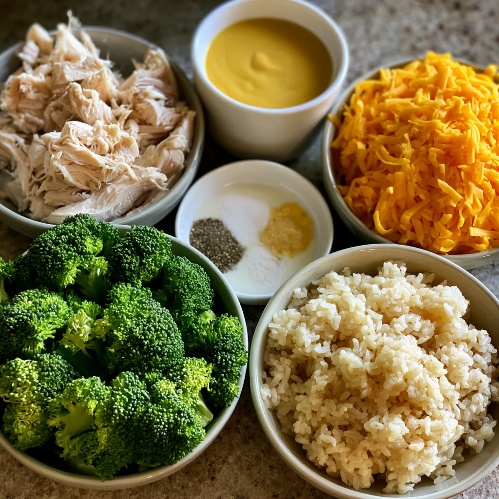 Cheesy Broccoli Chicken and Rice Casserole