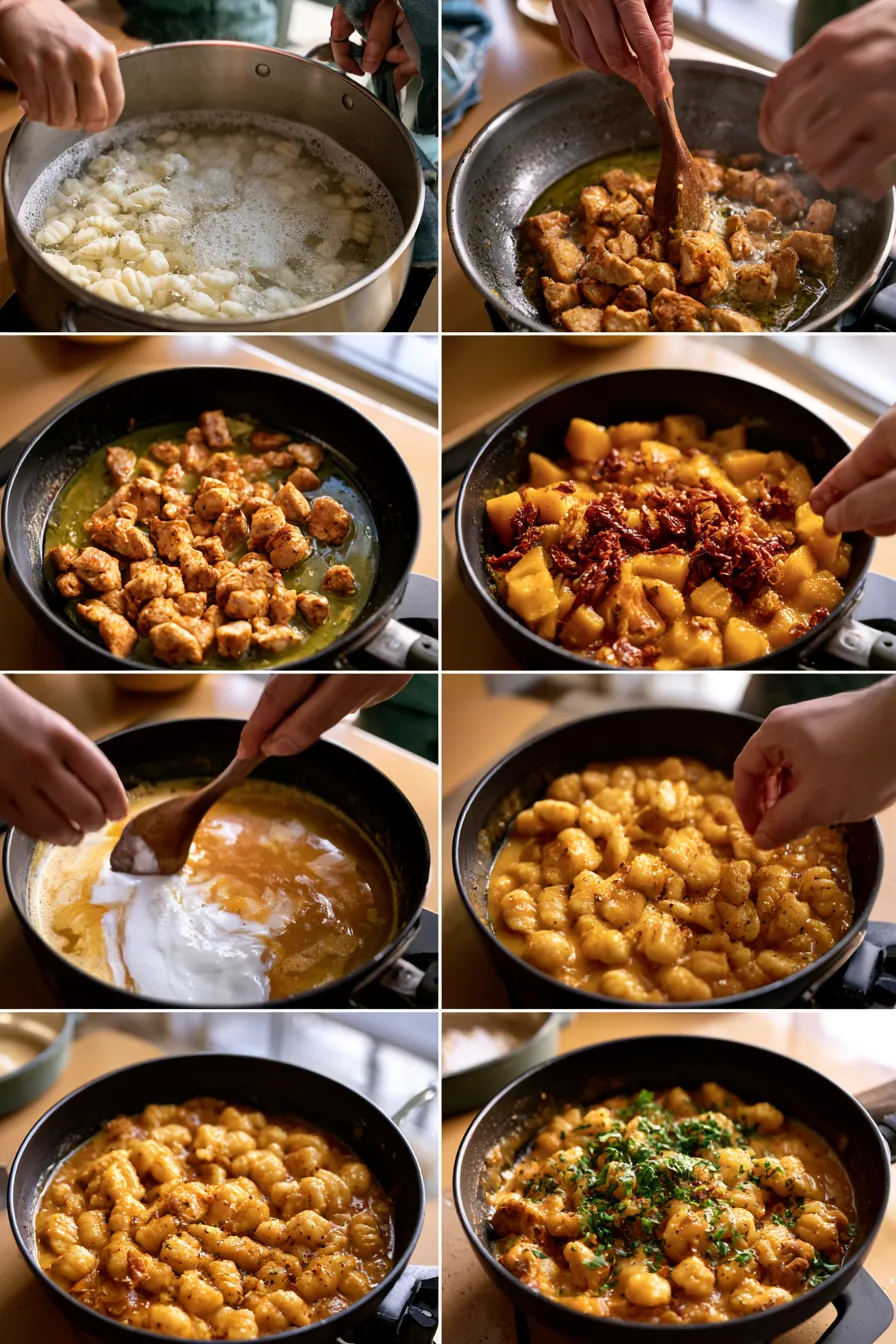 Chicken and Gnocchi in Butternut Squash Sauce