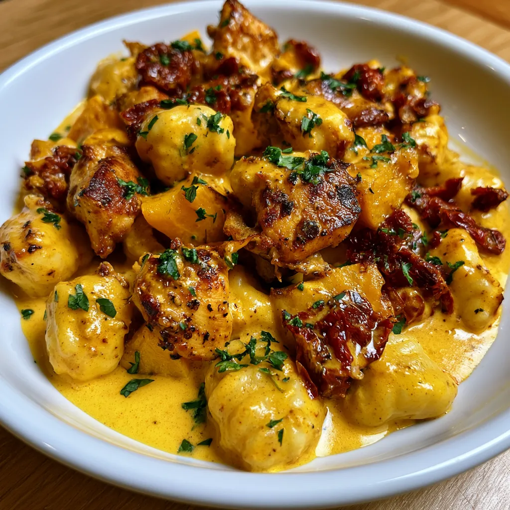 Chicken and Gnocchi in Butternut Squash Sauce