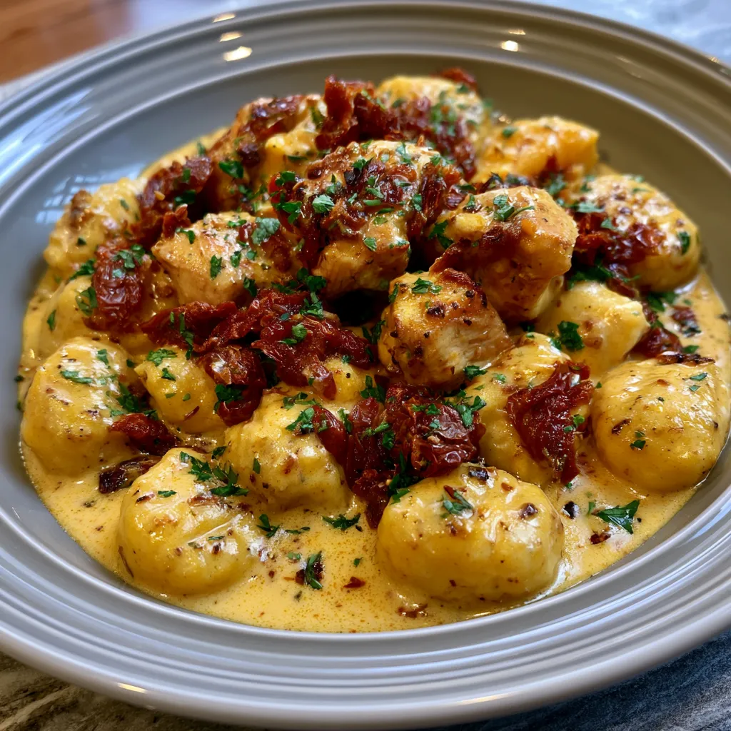 Chicken and Gnocchi in Butternut Squash Sauce