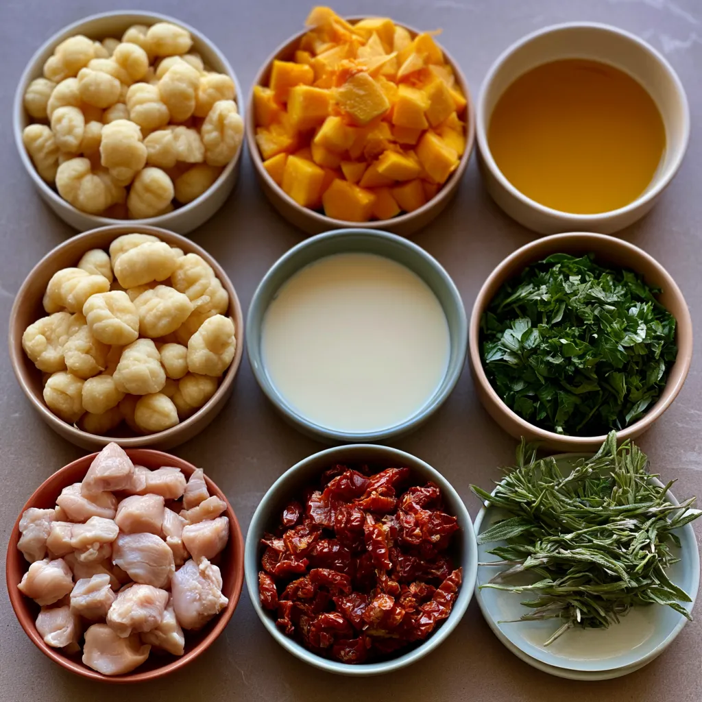 Chicken and Gnocchi in Butternut Squash Sauce