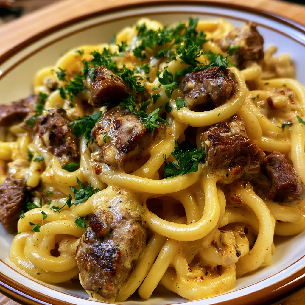 Cowboy Butter Beef Pasta