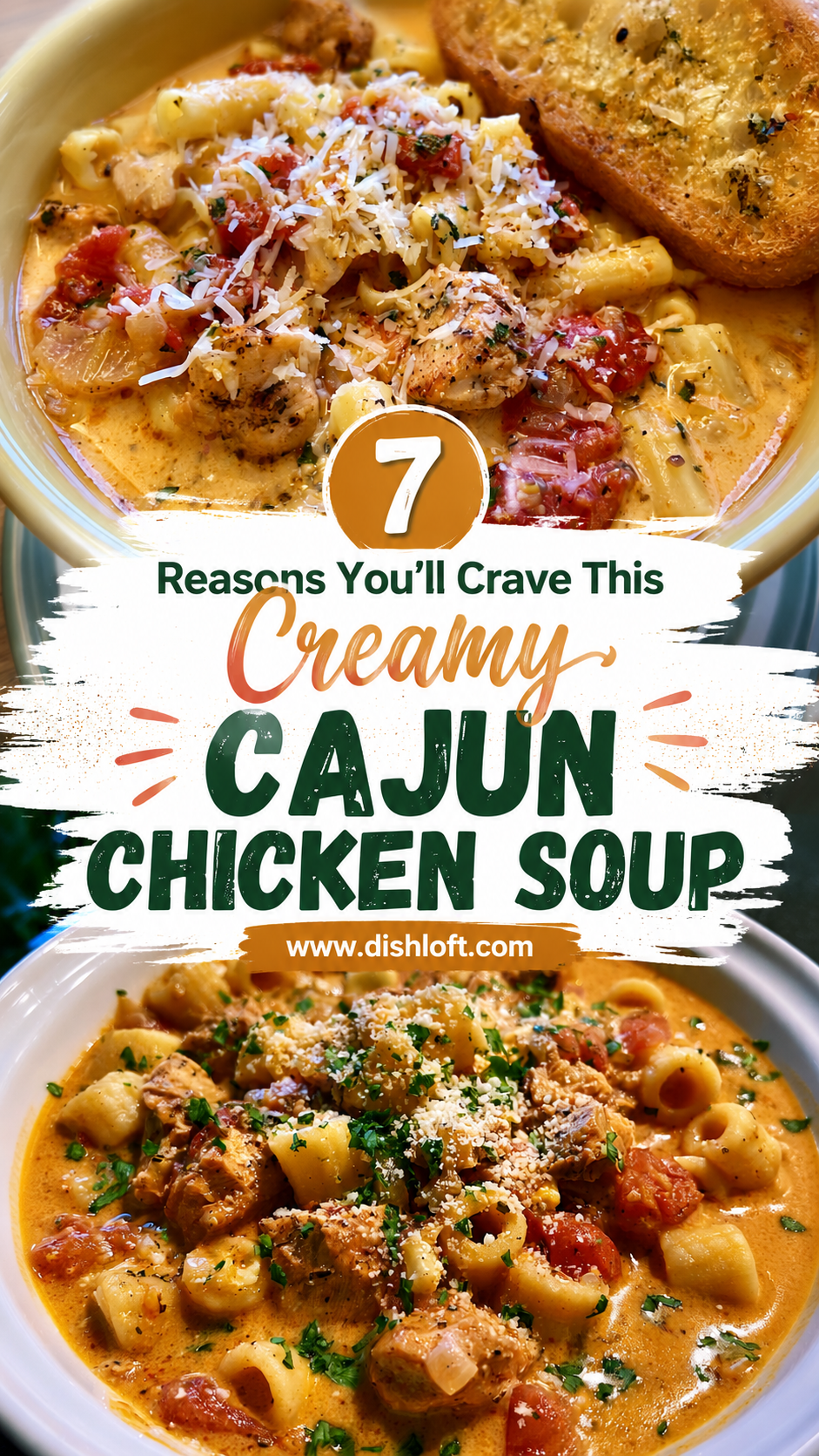 Creamy Cajun Chicken Pasta Soup