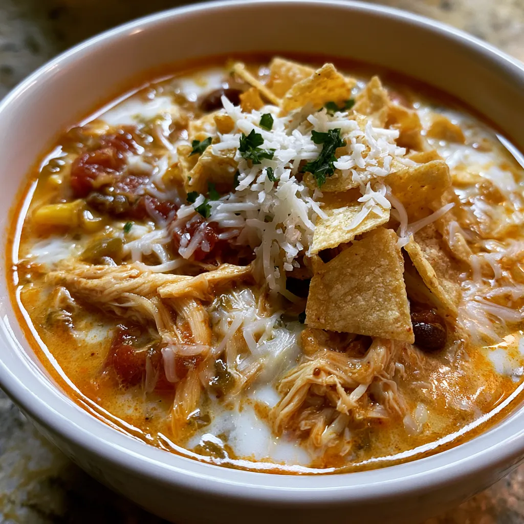 Creamy Chicken Tortilla Soup