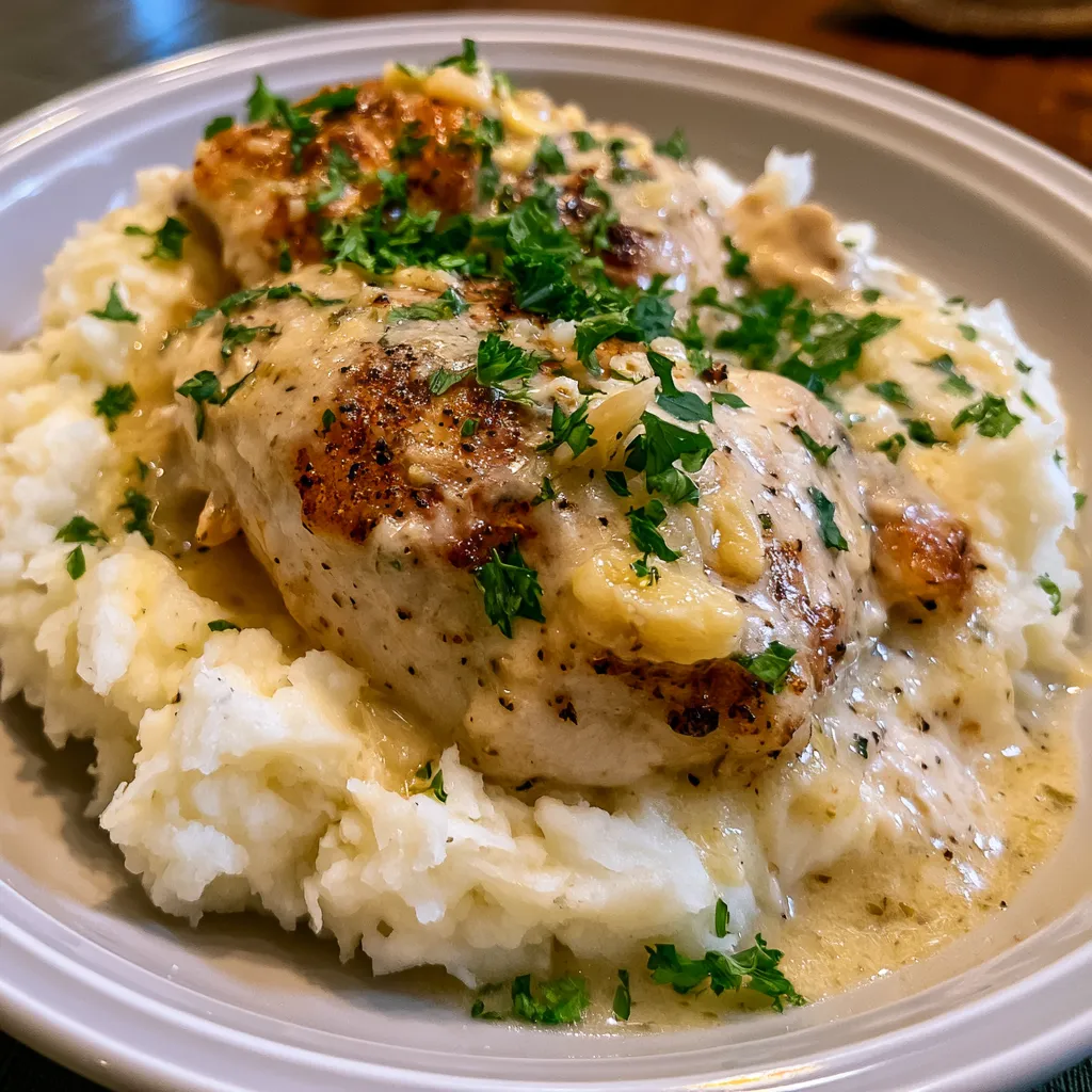 Creamy Garlic Chicken with Gravy