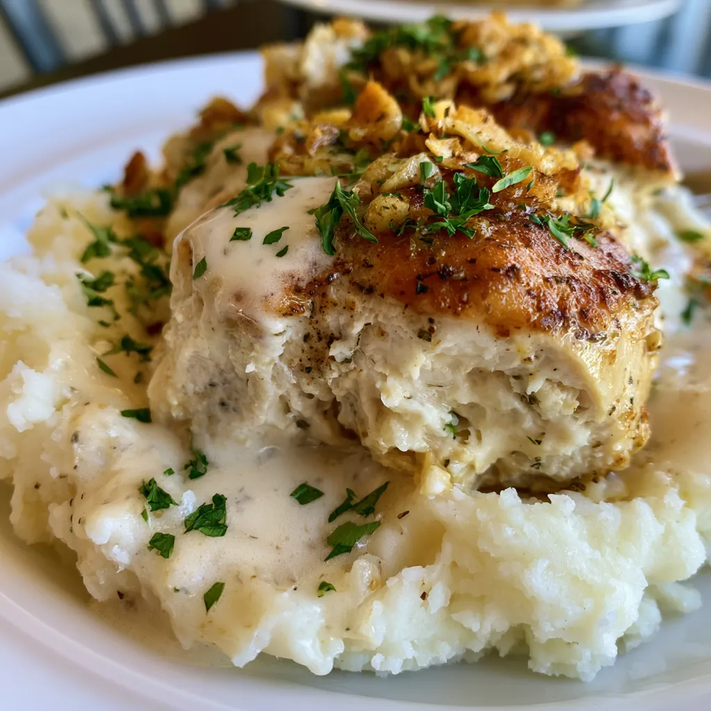 Creamy Garlic Chicken with Gravy