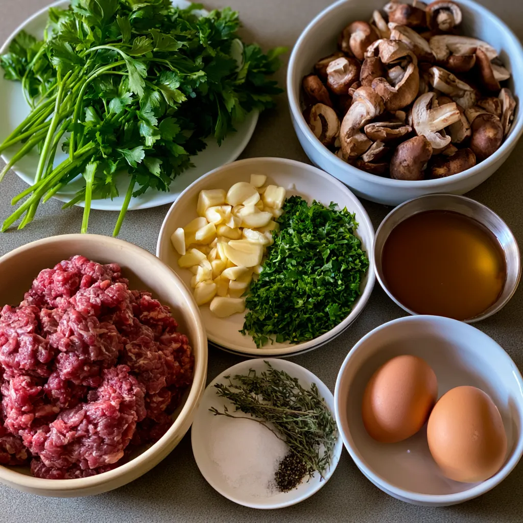 Creamy Mushroom Beef Meatballs