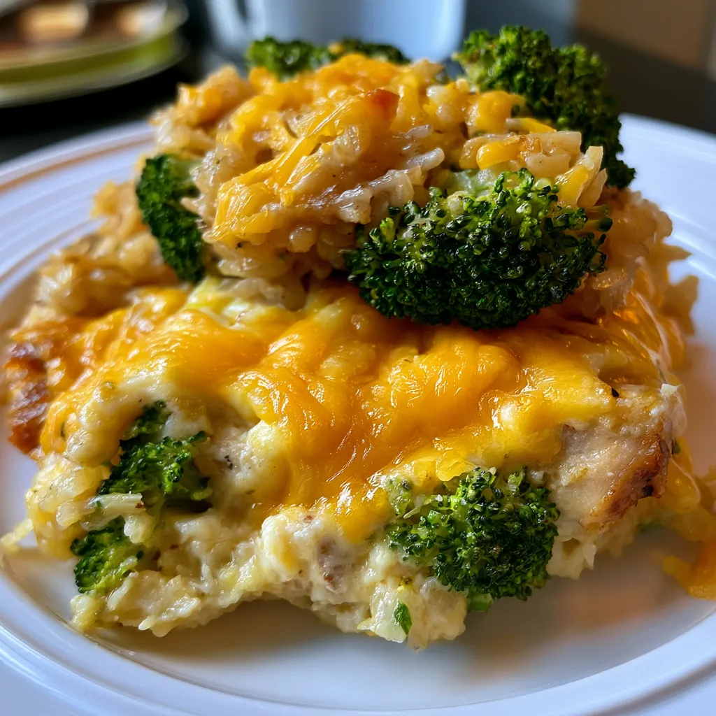 Crockpot Cheesy Chicken Broccoli Rice