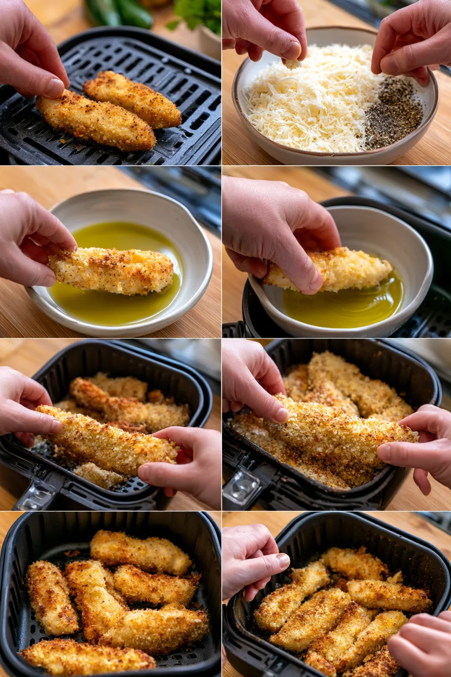 Garlic Parmesan Air Fryer Chicken Tenders