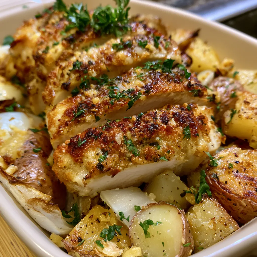 Garlic Parmesan Chicken and Potatoes