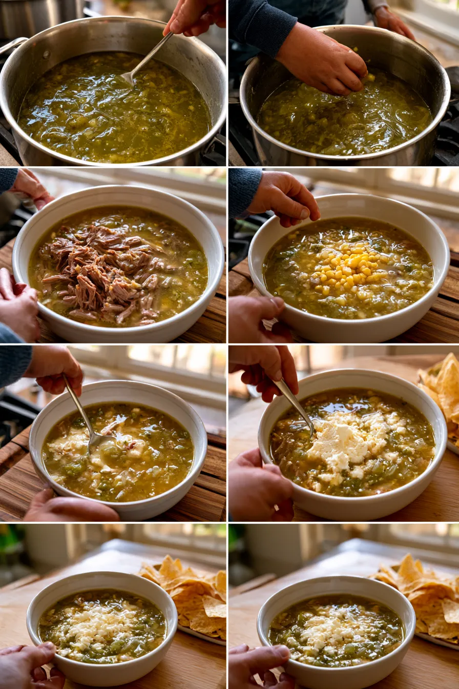 Green Enchilada Beef Soup
