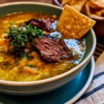 Green Enchilada Beef Soup