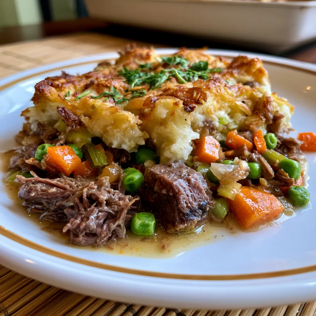 High Protein Crustless Beef Pot Pie