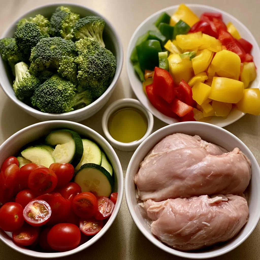 Loaded Chicken Veggie Bake